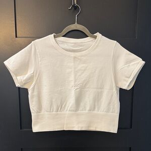 Offline White Crop Top for Women